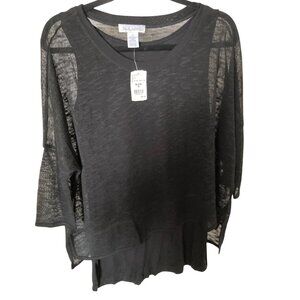 Paradiso Black Rayon Tank Top Shell & Blouse Sleeveless Shirt Size Medium